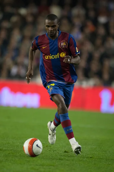 Eric Abidal	 in action — Stock Photo, Image